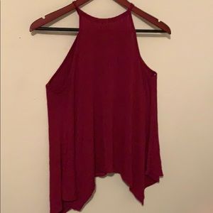 Burgundy high neck top Rue 21